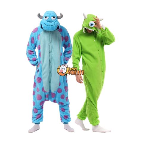 Sully Mike Wazowski Onesie For Adults Easy Halloween Monster Inc