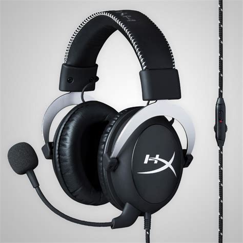 Hyperx Cloud Pro Gaming Headset Silver With In Line Audio Control