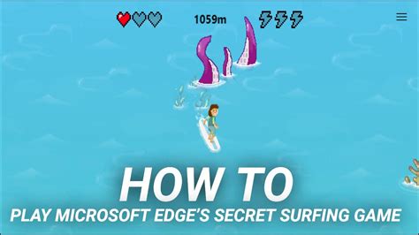 How To Play Microsoft Edges Secret Surfing Game Youtube