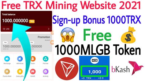 New Trx Instantly Payment Website Sign Up Bonus Trx Free Mlgb