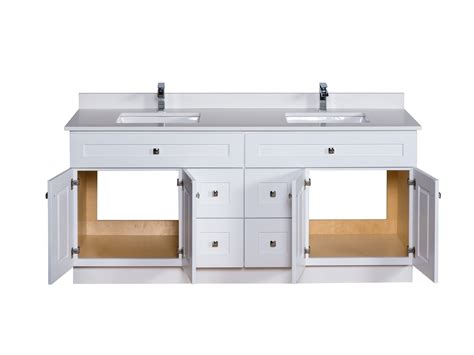 72" Double Sink Bathroom Vanity in White – Broadway Vanities