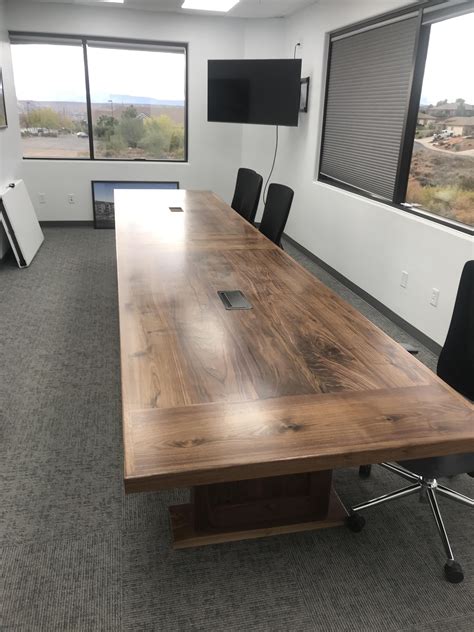 Buy Custom Made 16ft Walnut Conference Table With Powerdata Ports