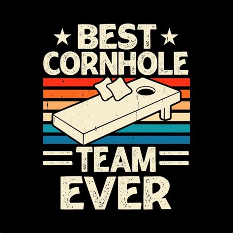 Premium Vector Best Cornhole Team Ever Funny Cornhole Player Retro