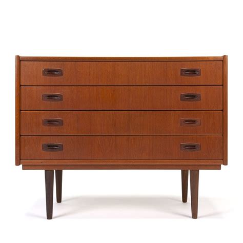 Wide Model Vintage Danish Chest Of Drawers In Teak Retro