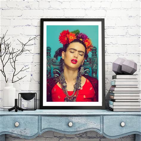 Frida Kahlo Portrait Canvas Art Print For Living Room Decor WePosters