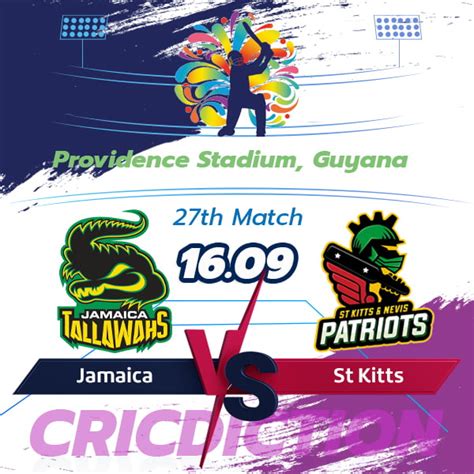 Live Who Will Win Today S Match Prediction Cpl Th Match Jamaica