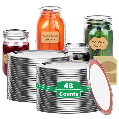 Buy Mason Jar Lids Wide Mouth 48 Count Mason Canning Wide Mouth Jar