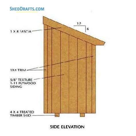 4×6 Lean To Roof Tool Shed Plans