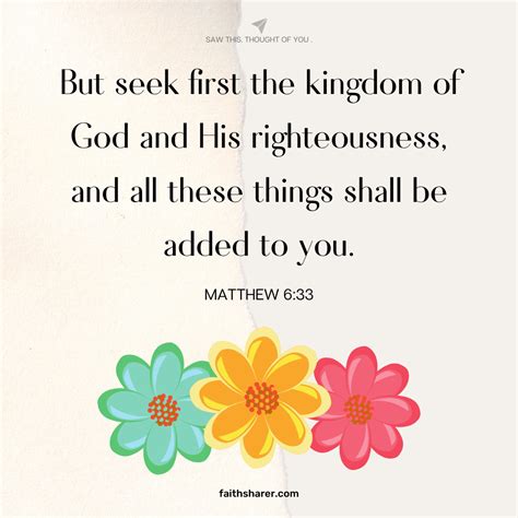 Matthew 6 33 But Seek First The Kingdom Of God And His Righteousness