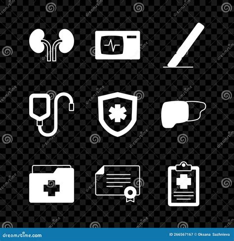 Set Human Kidneys, Monitor with Cardiogram, Surgery Scalpel, Patient