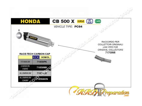 Kit Silenciador Escape Arrow Race Tech Con Conexi N Colector Original