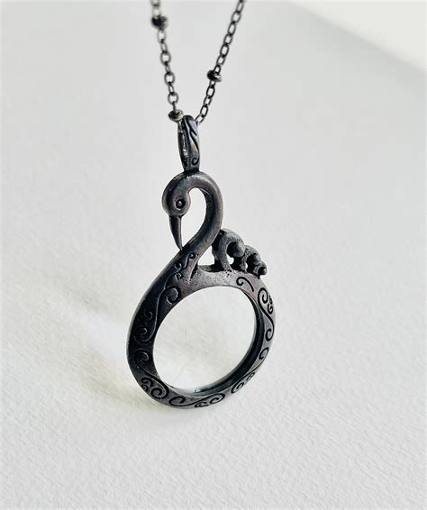 Keeper Of The Lost Cities Black Swan Pendant Black Swan Etsy Australia