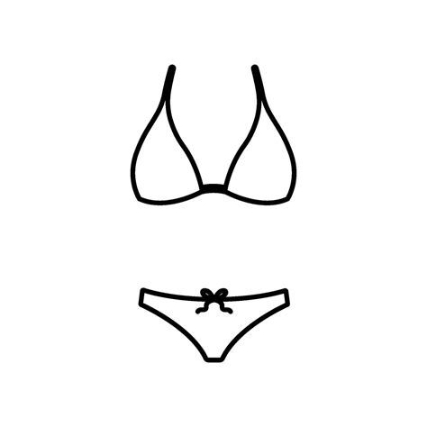 Bikini Icon Vector 25783109 Vector Art At Vecteezy