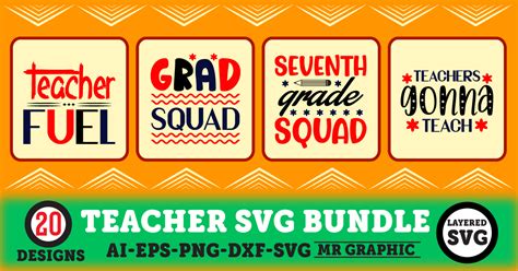 Teacher Svg Design Bundle Bundle · Creative Fabrica