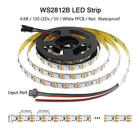 Alitove Ws2812b Tira De Led Rgb Direccionable 6 6 Pies 2m 12 Envío gratis