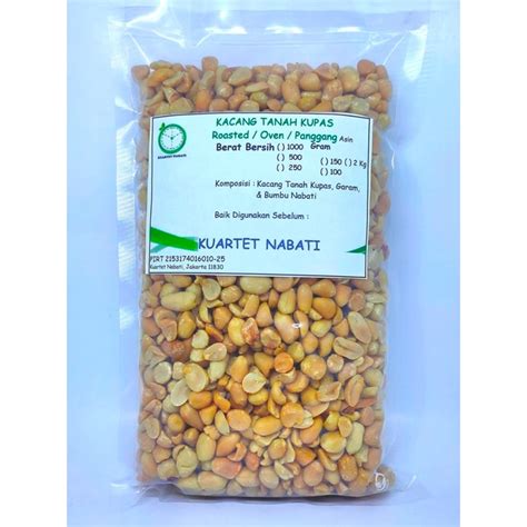 Jual Gr Roasted Kacang Tanah Kupas Rasa Asin Oven Panggang