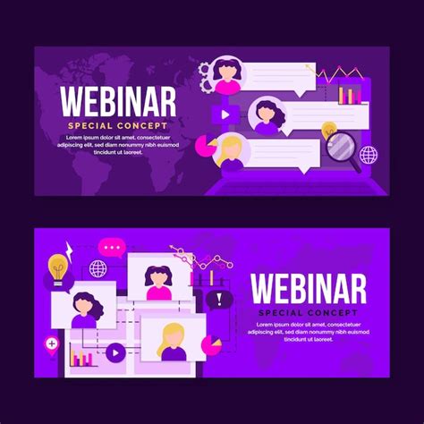 Premium Vector Purple Webinar Banner Template