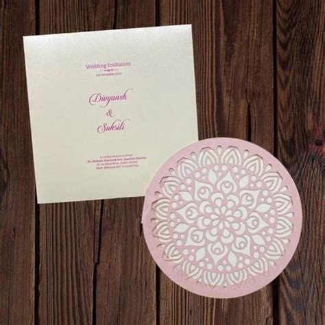 Kl Lasercut Paper Wedding Invitation Card At Piece Laser