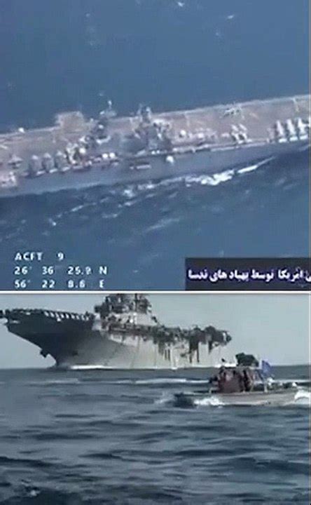 Moment Iranian Drones And Speedboats Swarm Us Warship And Docking Ship