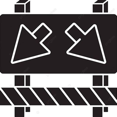 Detour Road Sign With Black Glyphs Drive Traffic Block Vector Drive