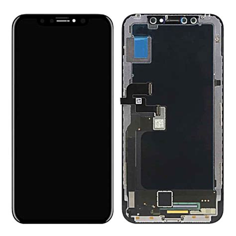 ECRAN OLED LCD VITRE TACTILE SUR CHASSIS POUR IPHONE XS NOIR AVEC O