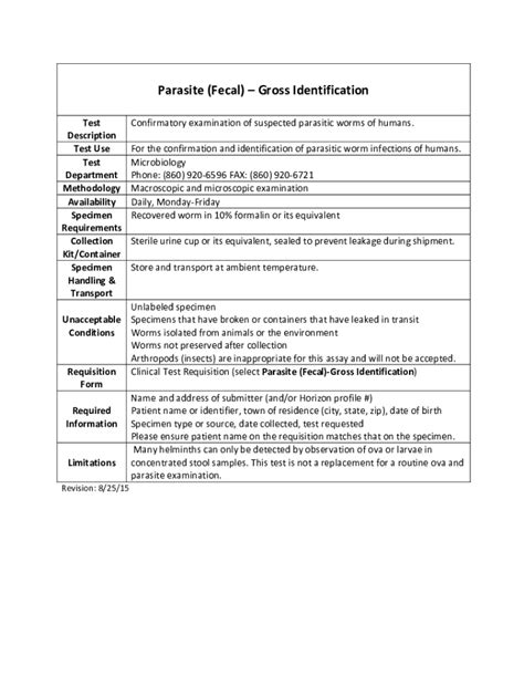 Fillable Online The Importance Of Stool Tests In Diagnosis And Follow