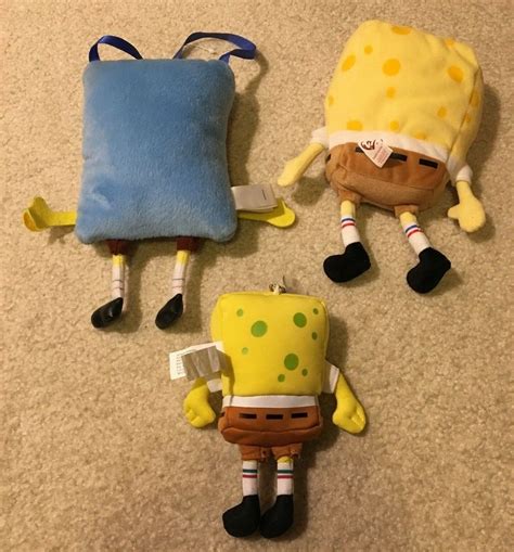 Spongebob Squarepants Lot Beanie Plush Soft Stuffed Toy Notepad Ty