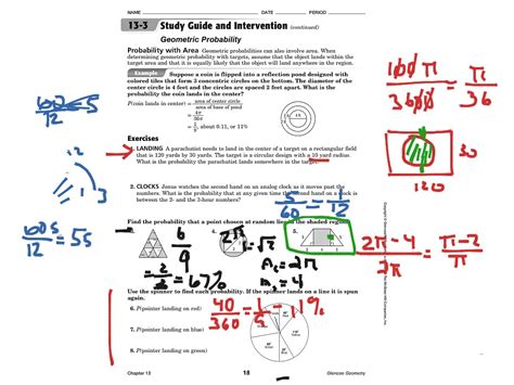 Geometric Probability Math Geometry Showme Worksheets Library