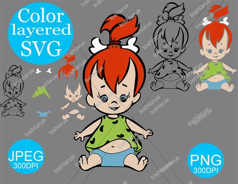 Pebbles Flintstone The Flintstones Svg Digital File Clipart Svg Ai The Best Porn Website