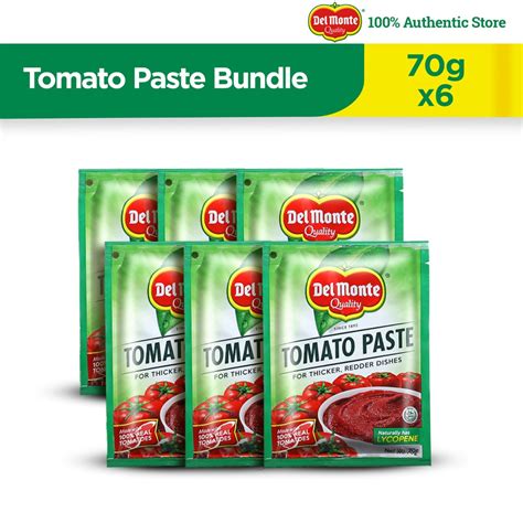 Del Monte Tomato Paste With Thicker And Richer Tomato Base 70g X 6