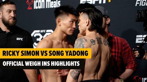 RICKY SIMON VS SONG YADONG OFFICIAL WEIGH IN HIGHLIGHTS YouTube