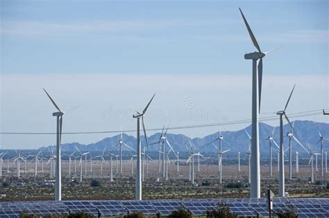 Renewable Power Windmills and Solar Panels Stock Image - Image of ...