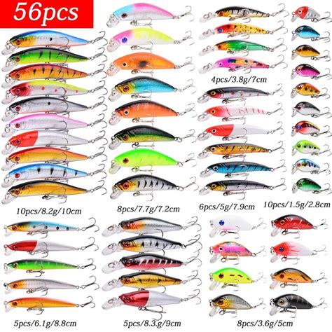 Mixed Fishing Lures Kit Lure Set Wobbler Crankbaits Swimbait Minnow