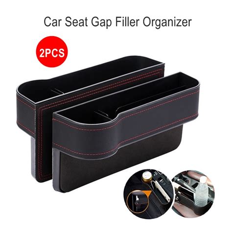 Leather Car Seat Box Storage Car Seat Side Pocket Gap Slit Pocket