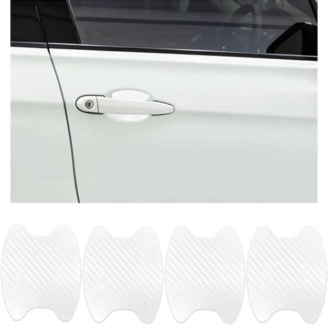 Amazon Ziciner Pcs Car Door Handle Sticker Carbon Fiber Texture