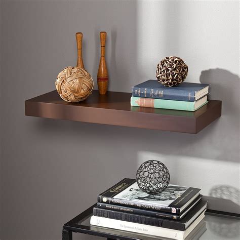 Southern Enterprises Chicago 24 Floating Wall Shelf 3 Color Variants Installed3