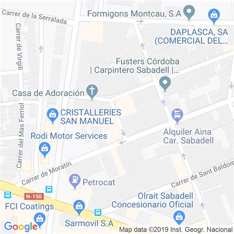 Código Postal calle Moratin passatge en Sabadell Codigopostalde es