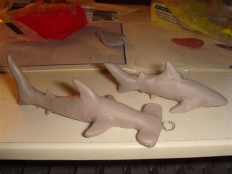 Polymer Clay Sharks Sculpture