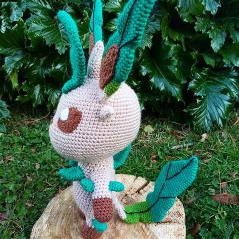 Leafeon Crochet Pattern Pokemon Plushie Amigurumi Pdf Pattern Etsy