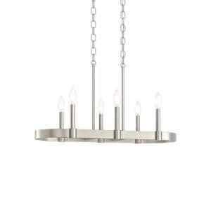 Hampton Bay Boswell Quarter Light Brushed Nickel Linear Chandelier