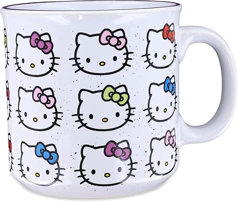 Hello Kitty Faces And Bows 20oz Ceramic Camper Mug Gacha Mart