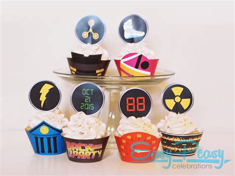 Back To The Future Inspired Cupcake Set Etsy In 2021 Back To The