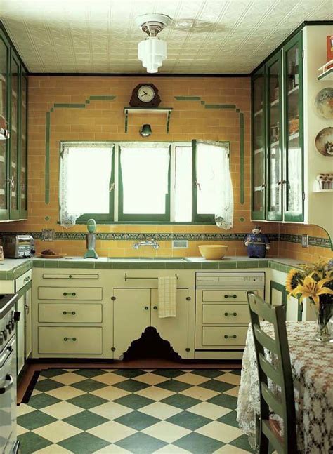 1930s Interiors Weren T All Black Gold And Drama Art Deco Kitchen