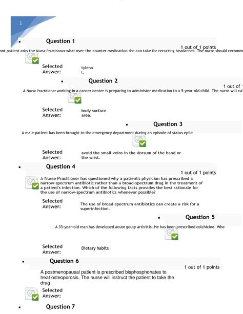 Nurs Advanced Pharmacology Final Exam Question Out Of