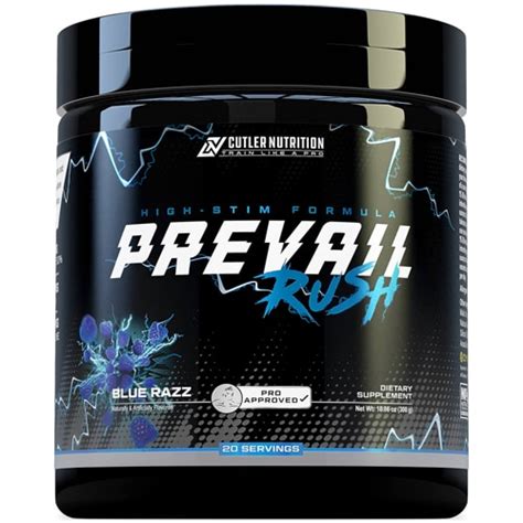 Cutler Nutrition Prevail Rush High Stim Focus And Pump Pre Workout