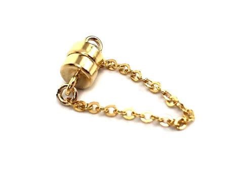 14KGF 40mm Flat Cable Safety Chain W Magnetic Clasp Please Use The Drop