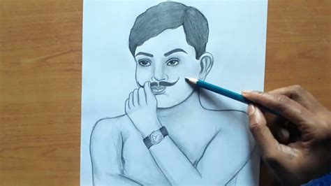 Chandra Shekhar Azad Pencil Sketch