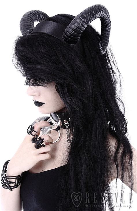 Gothic Headpiece Satan Horns Sinister Headband Restyle