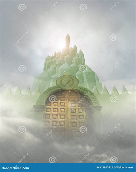 Emerald city door stock illustration. Illustration of wall - 114913416