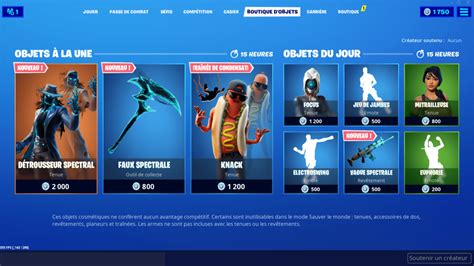 Boutique Fortnite du 10 novembre Dernière prime Dexerto fr